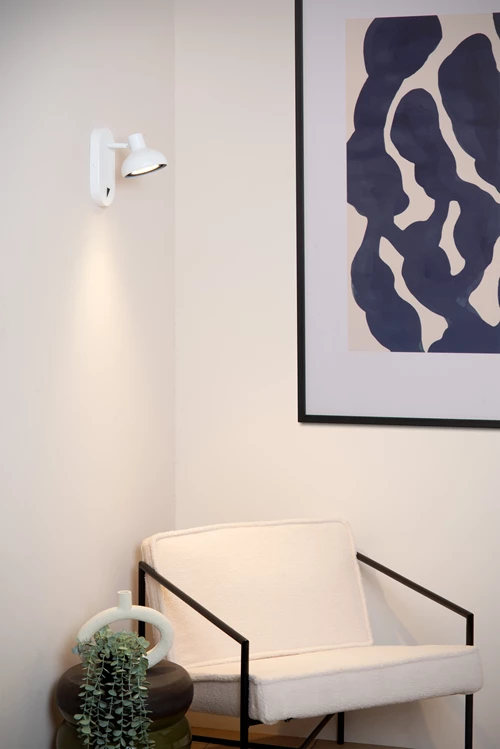 Lucide SENSAS - Lámpara de cabecera / Lámpara de pared - 1xGU10 (ES111) - Blanco - ambiente 1